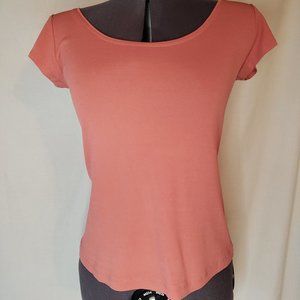 Eileen Fisher Dusty Rose Silk Blend Tee Size XS